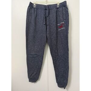 Hollister Jogger Sweatpants Mens XL Navy Blue Embroidered Y2K Gym